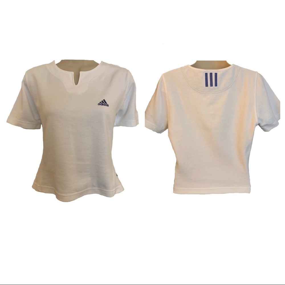 ADIDAS White Climalite Short Sleeve Tennis Tee Size Medium